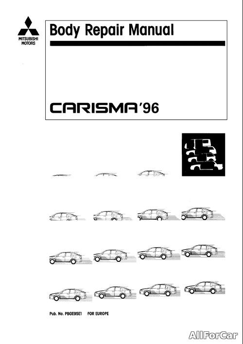 Body Repair Manual Mitsubishi Carisma 1996-1997 г
